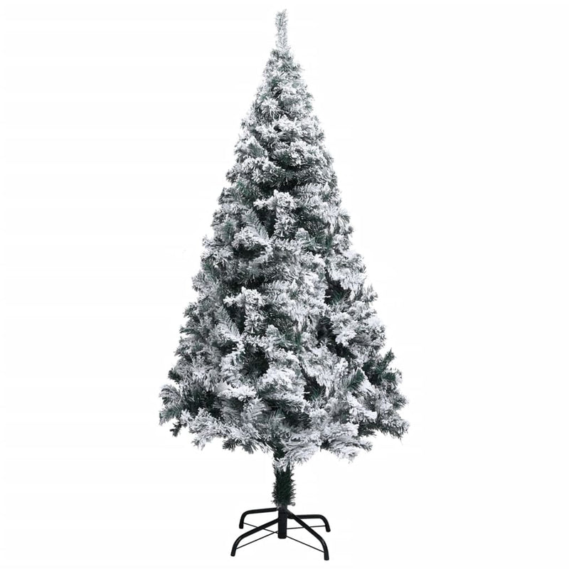 Artificial Christmas Tree with Flocked Snow Green 120 cm PVC Payday Deals