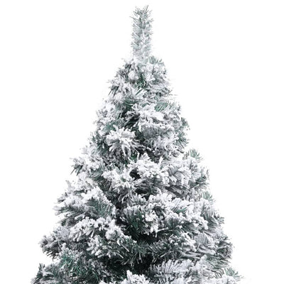 Artificial Christmas Tree with Flocked Snow Green 120 cm PVC Payday Deals