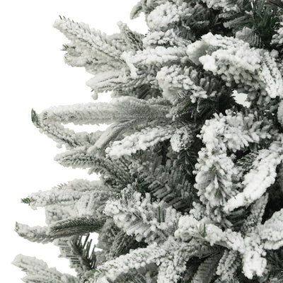 Artificial Christmas Tree with Flocked Snow Green 150 cm PVC&PE Payday Deals
