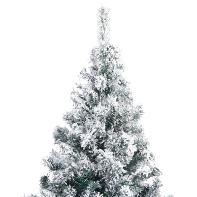 Artificial Christmas Tree with Flocked Snow Green 210 cm PVC Payday Deals