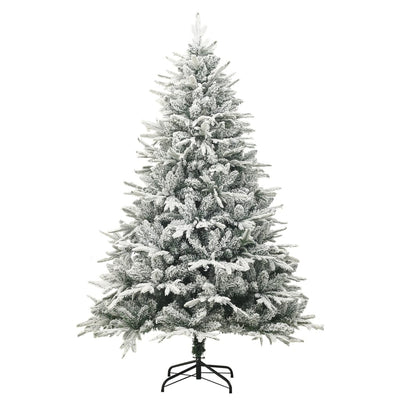 Artificial Christmas Tree with Flocked Snow Green 210 cm PVC&PE Payday Deals