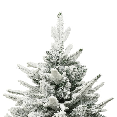 Artificial Christmas Tree with Flocked Snow Green 210 cm PVC&PE Payday Deals