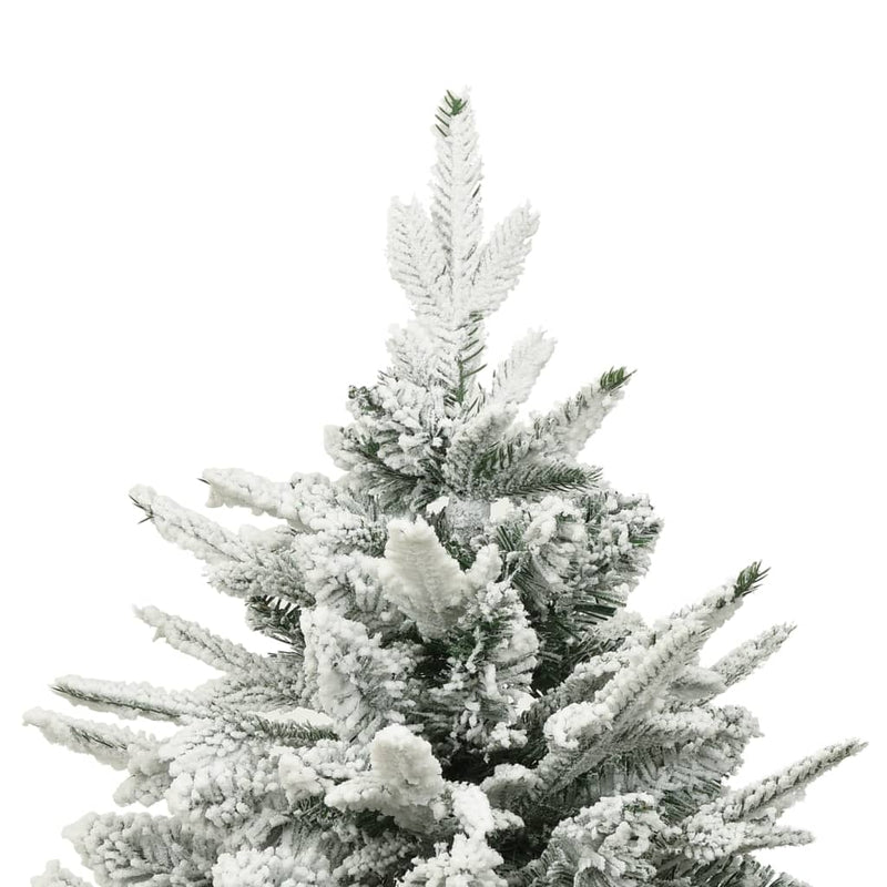 Artificial Christmas Tree with Flocked Snow Green 210 cm PVC&PE Payday Deals