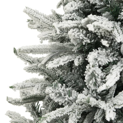 Artificial Christmas Tree with Flocked Snow Green 210 cm PVC&PE Payday Deals