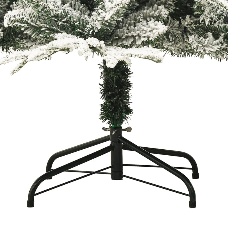 Artificial Christmas Tree with Flocked Snow Green 210 cm PVC&PE Payday Deals