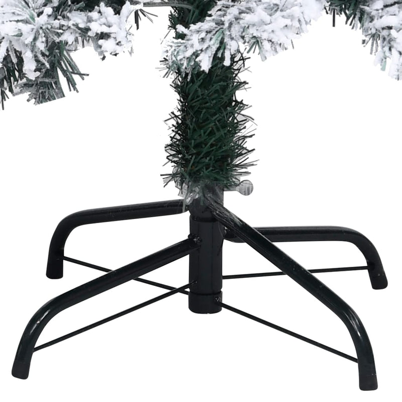 Artificial Christmas Tree with Flocked Snow Green 240 cm PVC Payday Deals