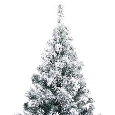Artificial Christmas Tree with Flocked Snow Green 240 cm PVC Payday Deals
