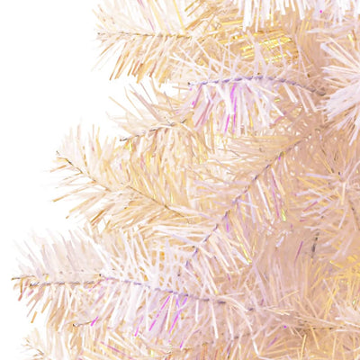 Artificial Christmas Tree with Iridescent Tips White 240 cm PVC Payday Deals