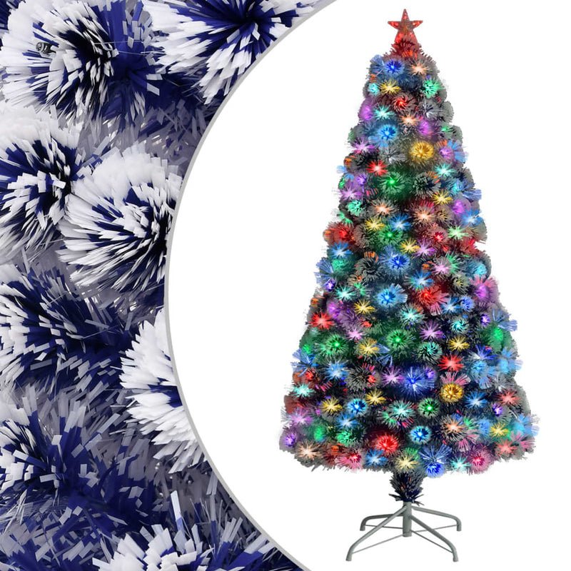 Artificial Christmas Tree with LED White&Blue 120 cm Fibre Optic Payday Deals