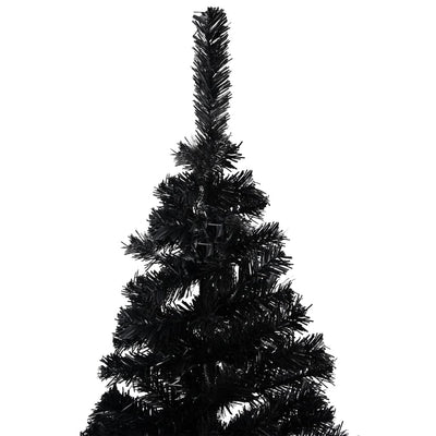 Artificial Christmas Tree with LEDs&Ball Set Black 150 cm PVC Payday Deals