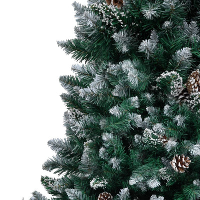 Artificial Christmas Tree with Pine Cones and White Snow 240 cm Payday Deals