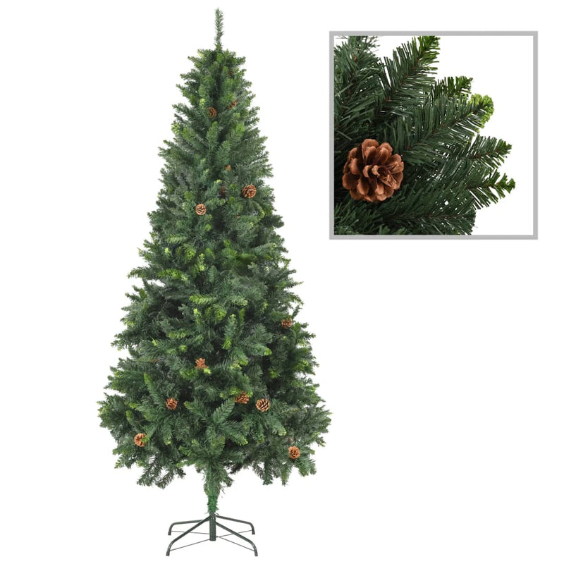 Artificial Christmas Tree with Pine Cones Green 210 cm Payday Deals