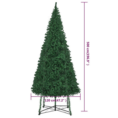 Artificial Christmas Tree with Stand 500 cm Green Payday Deals