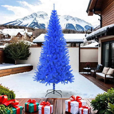 Artificial Christmas Tree with Stand Blue 240 cm PVC Payday Deals