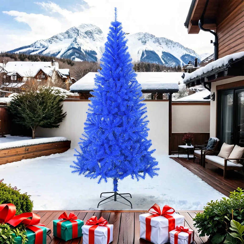 Artificial Christmas Tree with Stand Blue 240 cm PVC Payday Deals
