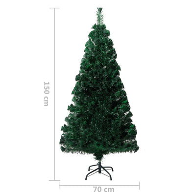 Artificial Christmas Tree with Stand Green 150 cm Fibre Optic Payday Deals