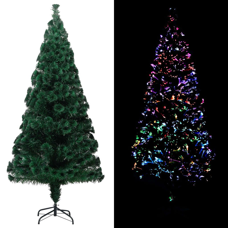 Artificial Christmas Tree with Stand Green 180 cm Fibre Optic Payday Deals