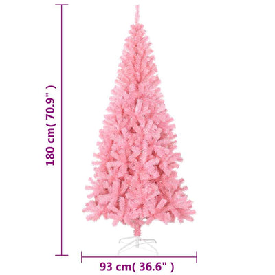 Artificial Christmas Tree with Stand Pink 180 cm PVC Payday Deals