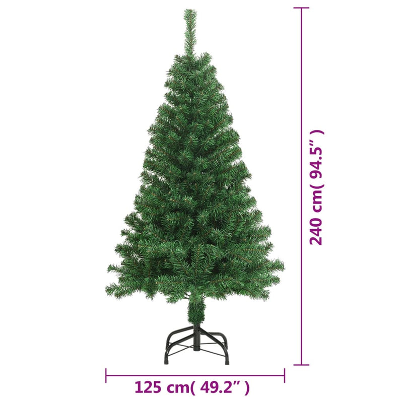 Artificial Christmas Tree with Thick Branches Green 240 cm PVC Payday Deals