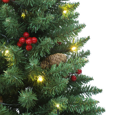 Artificial Christmas Trees 2 pcs 100 LEDs Green 120 cm Payday Deals
