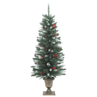 Artificial Christmas Trees 2 pcs 100 LEDs Green and White 120 cm Payday Deals