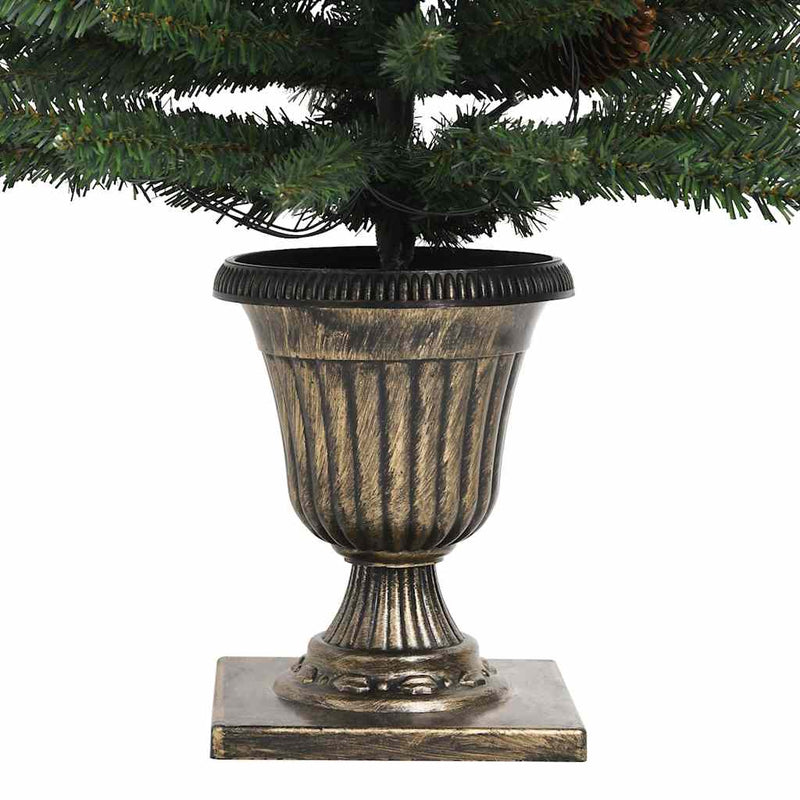 Artificial Christmas Trees 2 pcs with Wreath, Garland and LEDs Payday Deals