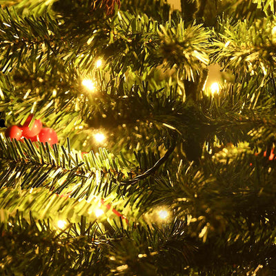Artificial Christmas Trees 2 pcs with Wreath, Garland and LEDs Payday Deals