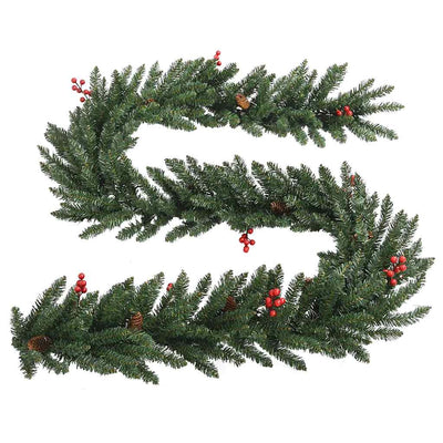 Artificial Christmas Trees 2 pcs with Wreath, Garland and LEDs Payday Deals