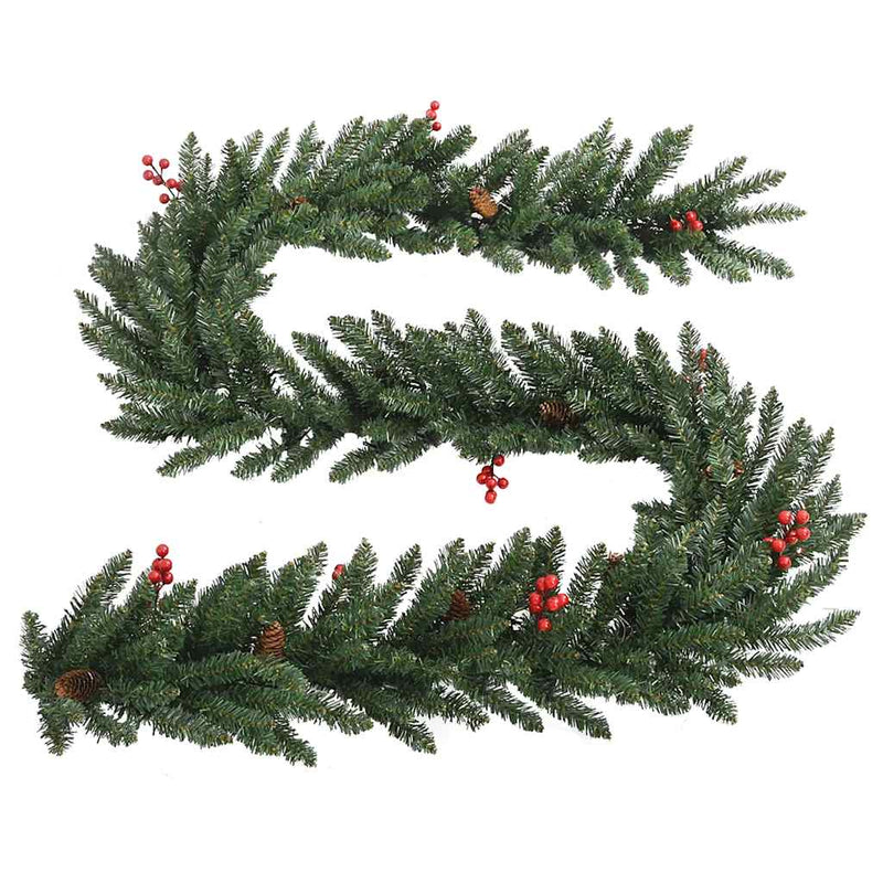 Artificial Christmas Trees 2 pcs with Wreath, Garland and LEDs Payday Deals