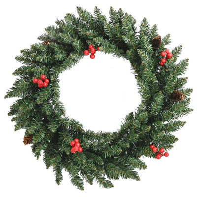 Artificial Christmas Trees 2 pcs with Wreath, Garland and LEDs Payday Deals