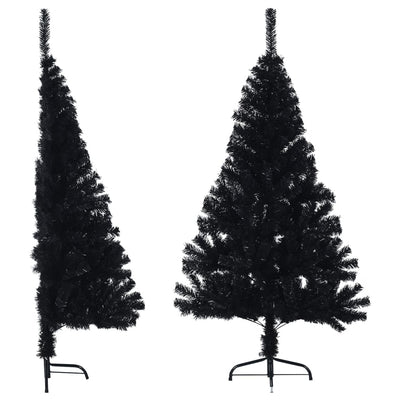 Artificial Half Christmas Tree with Stand Black 120 cm PVC Payday Deals