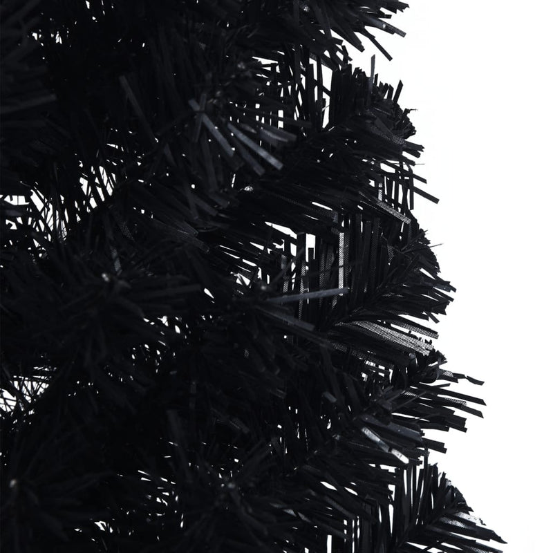 Artificial Half Christmas Tree with Stand Black 120 cm PVC Payday Deals