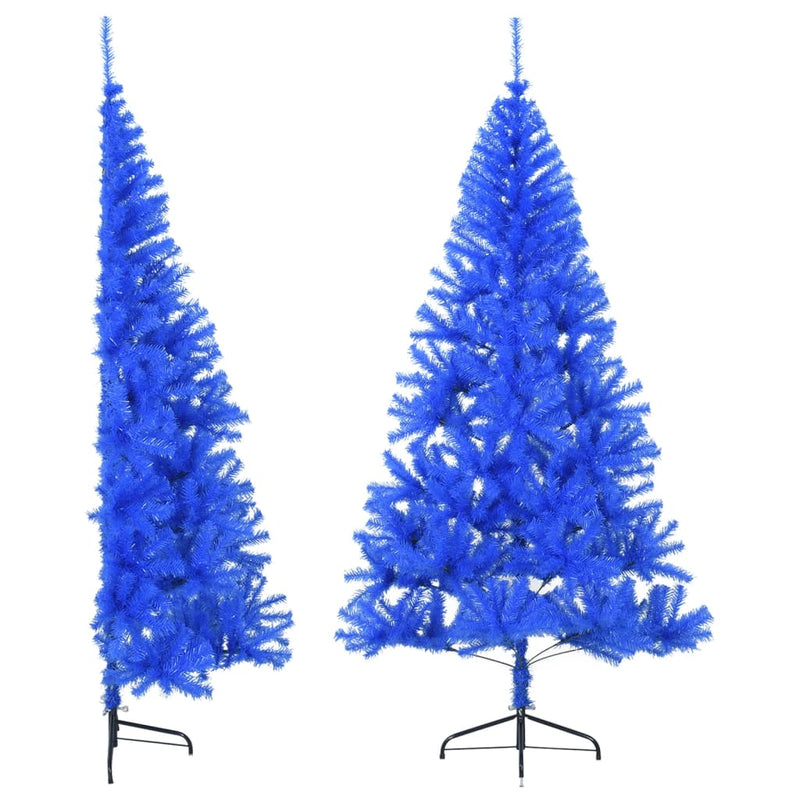 Artificial Half Christmas Tree with Stand Blue 240 cm PVC Payday Deals