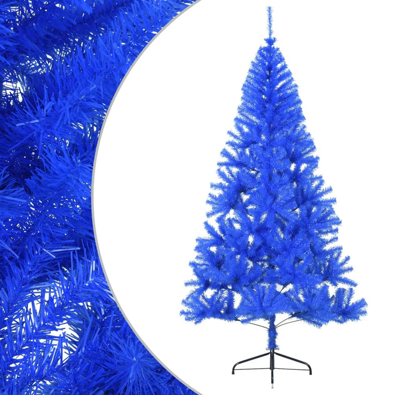 Artificial Half Christmas Tree with Stand Blue 240 cm PVC Payday Deals