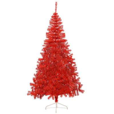 Artificial Half Christmas Tree with Stand Red 240 cm PVC Payday Deals