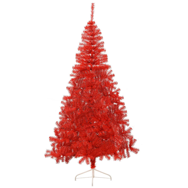 Artificial Half Christmas Tree with Stand Red 240 cm PVC Payday Deals