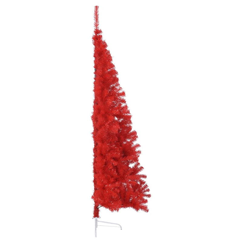 Artificial Half Christmas Tree with Stand Red 240 cm PVC Payday Deals