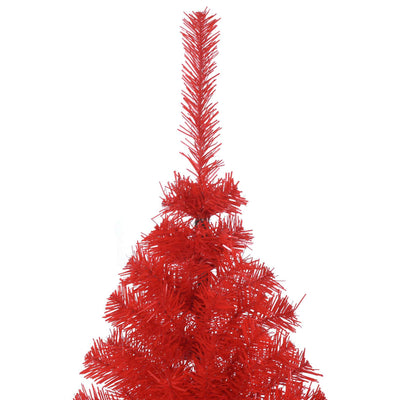 Artificial Half Christmas Tree with Stand Red 240 cm PVC Payday Deals