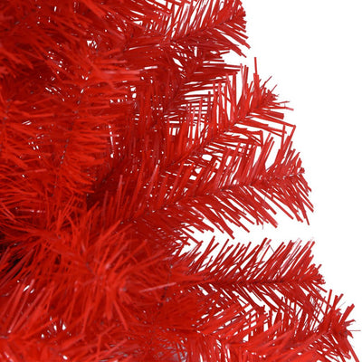 Artificial Half Christmas Tree with Stand Red 240 cm PVC Payday Deals