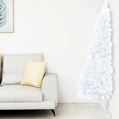 Artificial Half Pre-lit Christmas Tree with Ball Set White 210 cm Payday Deals