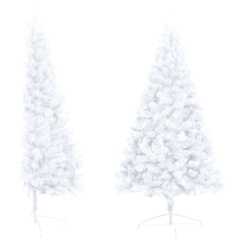 Artificial Half Pre-lit Christmas Tree with Ball Set White 210 cm Payday Deals