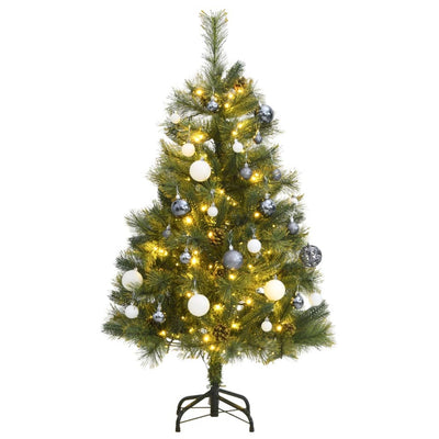 Artificial Hinged Christmas Tree 150 LEDs & Ball Set 150 cm Payday Deals