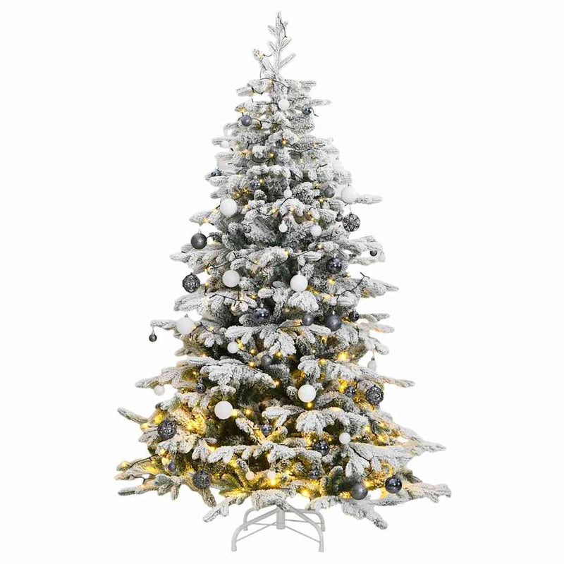 Artificial Hinged Christmas Tree 300 LEDs & Ball Set 180 cm Payday Deals