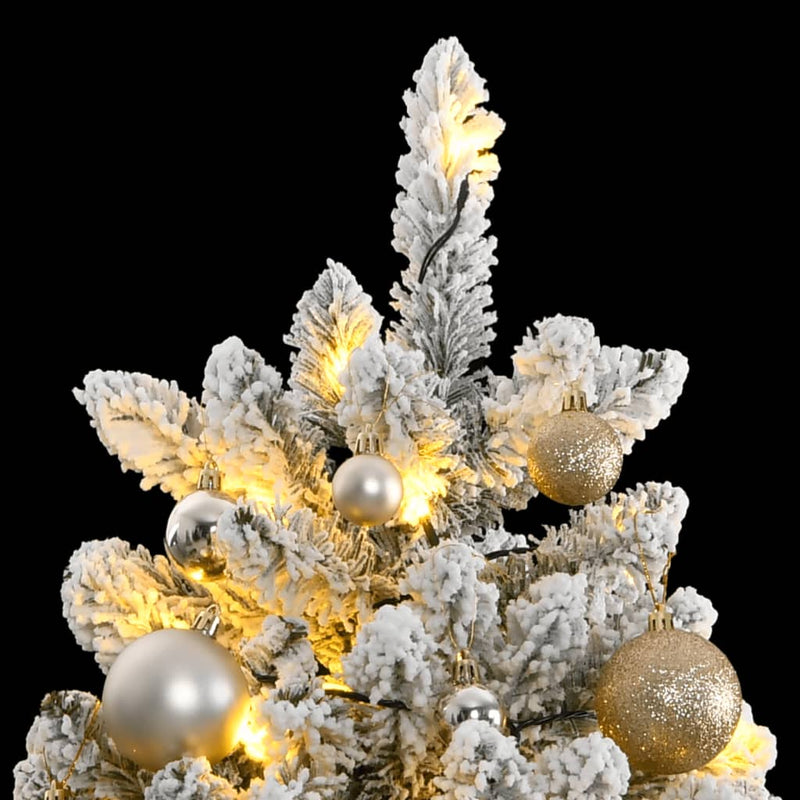 Artificial Hinged Christmas Tree 300 LEDs & Ball Set 210 cm Payday Deals