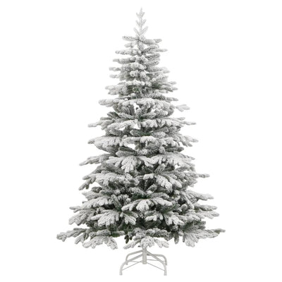 Artificial Hinged Christmas Tree 300 LEDs & Flocked Snow 180 cm Payday Deals