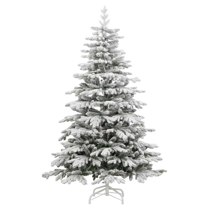 Artificial Hinged Christmas Tree 300 LEDs & Flocked Snow 180 cm Payday Deals