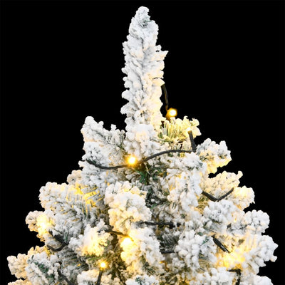 Artificial Hinged Christmas Tree 300 LEDs & Flocked Snow 180 cm Payday Deals