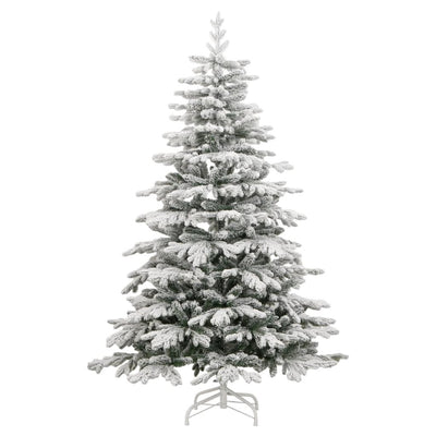 Artificial Hinged Christmas Tree 300 LEDs & Flocked Snow 240 cm Payday Deals