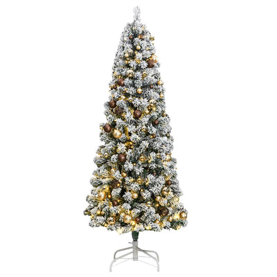 Artificial Hinged Christmas Tree with 300 LEDs & Ball Set 180 cm Payday Deals