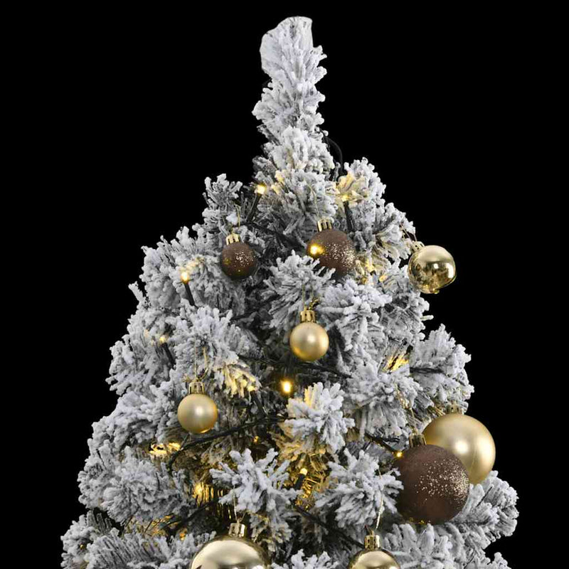 Artificial Hinged Christmas Tree with 300 LEDs & Ball Set 180 cm Payday Deals